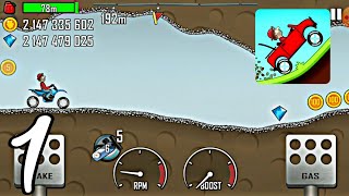 Hill climb racing - Gameplay Walkthrough part 1 - Jeep (iOS, Android