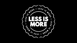 November 10, 2024 - Less is More: Money