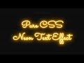 CSS Neon Text Effects |  Pure Css Tutorials | NoorHUB
