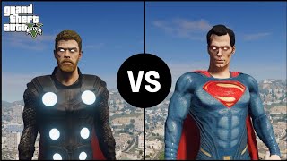 Superman vs Thor in GTA 5 #trending #gtavonline #gta5 #technogamerz