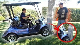 He crashed my dad's golf cart.. (CAUGHT ON CAMERA) | FaZe Rug