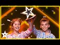 Young Aerial Dance Duo Win the GOLDEN BUZZER in an EMOTIONAL Audition! | Kids Got Talent