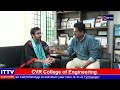 cvr college of engineering cvr college of engineering hyderabad campus tour ittv