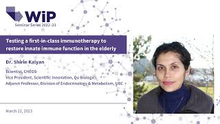 CHÉOS Work in Progress Seminar (Mar 22 2023): Immunotherapy to restore innate immune function