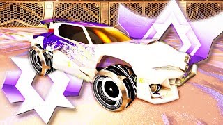 Using the TITANIUM WHITE Mudcat GXT to get my Season 12 rank in Rocket League...