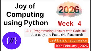 NPTEL Joy of Computing Using Python Week 4 🔥 All Programming Solutions + Code Link (2026)