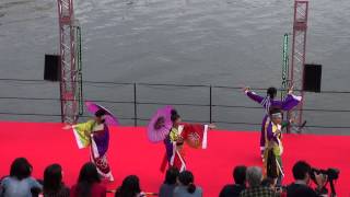 くろべRey乱舞隊（よさこい東海道2014）前日祭・狩野川演舞場