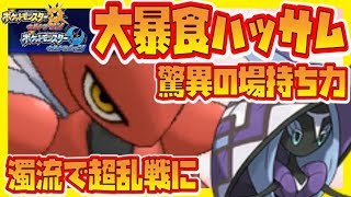 【猫のポケモンUSUM】雨下のハッサムが強すぎてヤバい6【ポケモンウルトラサン ウルトラムーン】【ダブルバトル】