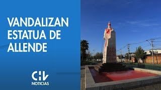 Desconocidos vandalizan monumento a Salvador Allende