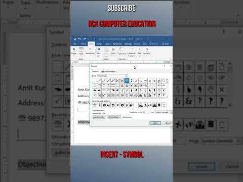 How to use symbol in Microsoft Word | Symbol in Ms Word #shorts