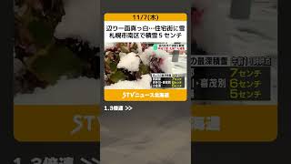 辺り一面真っ白…住宅街に雪　札幌市南区で積雪５センチ　夜にかけて降り続く見通し #shorts