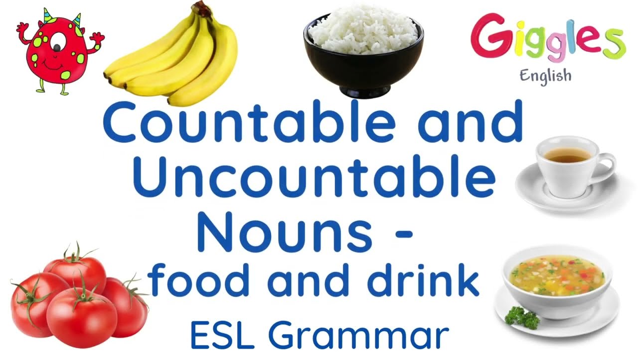 ESL Countable And Uncountable Nouns - Food And Drink - YouTube