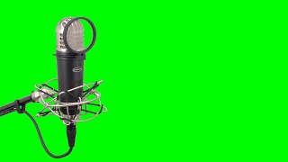 Microphone studio green screen - mikrofon podcast, news ,music, vlog | green screen mikrofon free