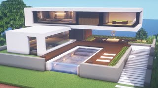 Minecraft Tutorial | Modern House | Gracium - Modern City #18