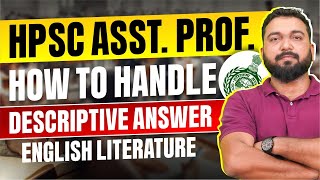 How To Answer Descriptive Questions ? Don't Make These Mistakes ! HPSC  English Literature !