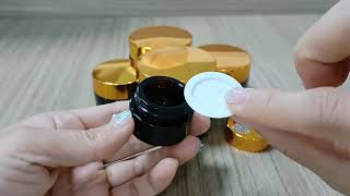 Custom Luxury Amber Glass Jars For Face Cream Skincare Packaging With Metal Lids