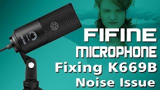 FIFINE Gaming USB Microphone K669B Noise Fixing