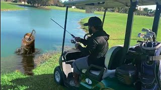 Sneaking Fishing Rods on Private  Golf Course.  Kicked Out?