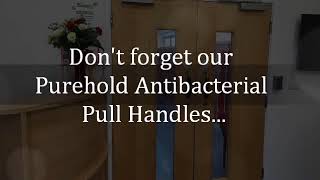 Purehold Antibacterial Door Push Plates - Distributed in the UK by P-WAVE