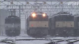 EF64形電気機関車　雪のJR貨物塩尻機関区篠ノ井派出　2005年頃　HDV 944