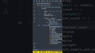 Count Vowels & Consonant of a String in python