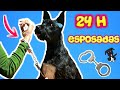 24 HORAS ESPOSADA A MI PERRO 🐶 / Retos Divertidos Lana