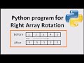 Python program for right array rotation