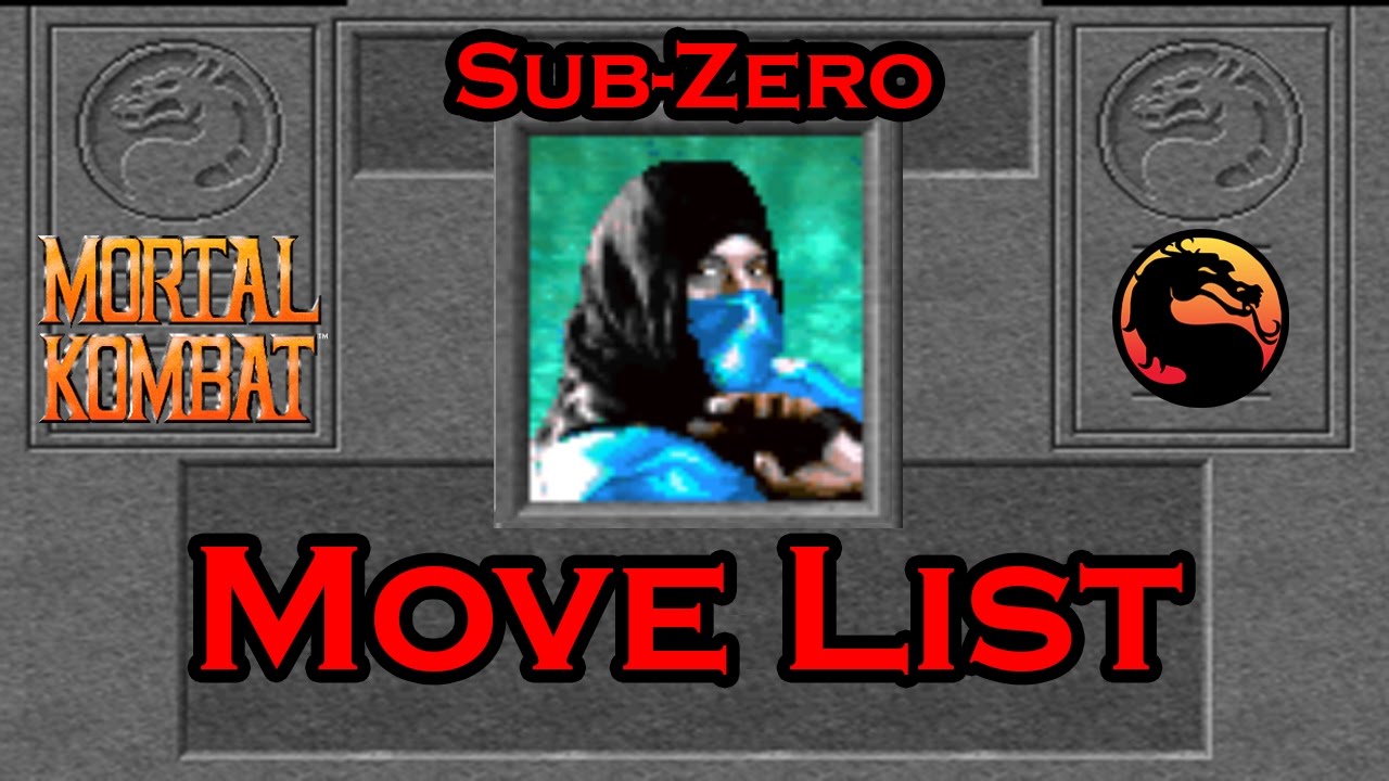 Mortal Kombat 1 (1992) - Sub-Zero Move List - YouTube