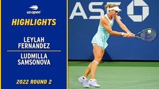 Leylah Fernandez vs. Ludmilla Samsonova Highlights | 2022 US Open Round 2