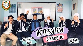 INTERVIEW GRADE 10🎈|Q\u0026A🚩||DARUN INTER👍🎬