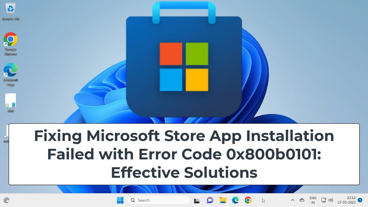 Fixing Microsoft Store App Installation Failed With Error Code ...