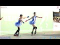 2018 wysf 武夷山轮滑节 pair slalom，5th，ogihara misato 荻原美里，ogihara manami 荻原愛実，japan