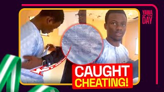 He was caught cheating in an exam, and this happened.