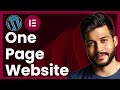 How To Make One Page Website In WordPress Using Elementor (step by step)
