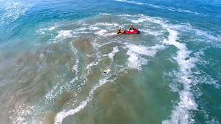 How to tell that a rip current is about begin