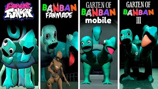 Garten of Banban 3 ALL Tamataki \u0026 Chamataki ORIGINAL vs FNF vs MOBILE vs FANMADE | Banban vs FNF