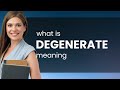 Degenerate | what is DEGENERATE definition