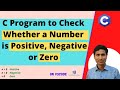 C Program To Check Whether a Number is Positive, Negative or Zero || Code ||  Dilip Kumar Gangwar