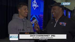 UCLA running back Zach Charbonnet talks about rigors of NFL combine, draft hopes and possibilities