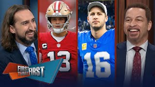 Is Purdy playing at the same high level? Is Detroit’s offense the best ever? | FIRST THINGS FIRST