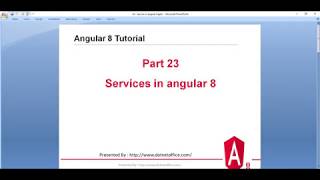 Part- 24 :Service in angular 8 | Angular 8/12 Tutorial
