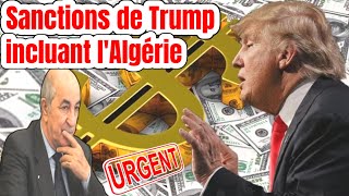 🤔L'Algérie accueille le délégué d'Isr...aël, ⛔️Les sanctions de Trump incluant l'Algérie