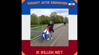 Viaduct actie Eindhoven anti koningsdag 2024