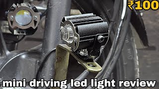 mini driving fog light | universal led spot light | led light | review | bike