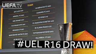 2020/21 UEFA Europa League Round of 16 draw