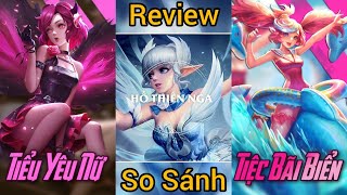 Review so sánh Krixi Tiệc Bãi Biển vs Tiểu Yêu Nữ vs Hồ Thiên Nga /Rum ●○ Krixi/ LIÊN QUÂN