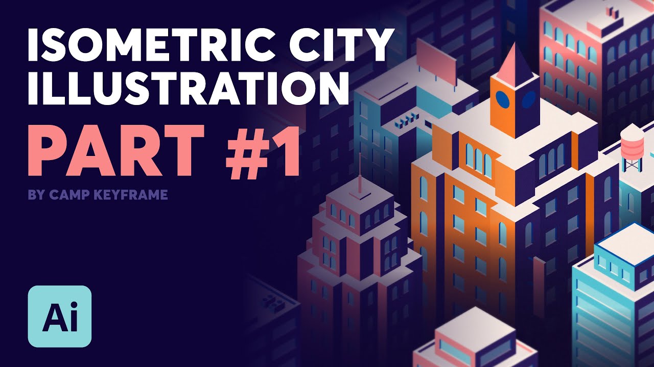 Isometric City Illustration - Tutorial PART #1 - YouTube