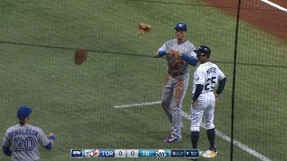 Tulo's gamer glove breaks, goes to backup