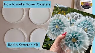 How to make Flower Coasters - Resin Starter Kit Full Tutorial