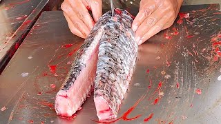 Amazing Big Rohu \u0026 Sola Fish Cutting By Bone Saw Machine | Fastest Fish Cutting Skills